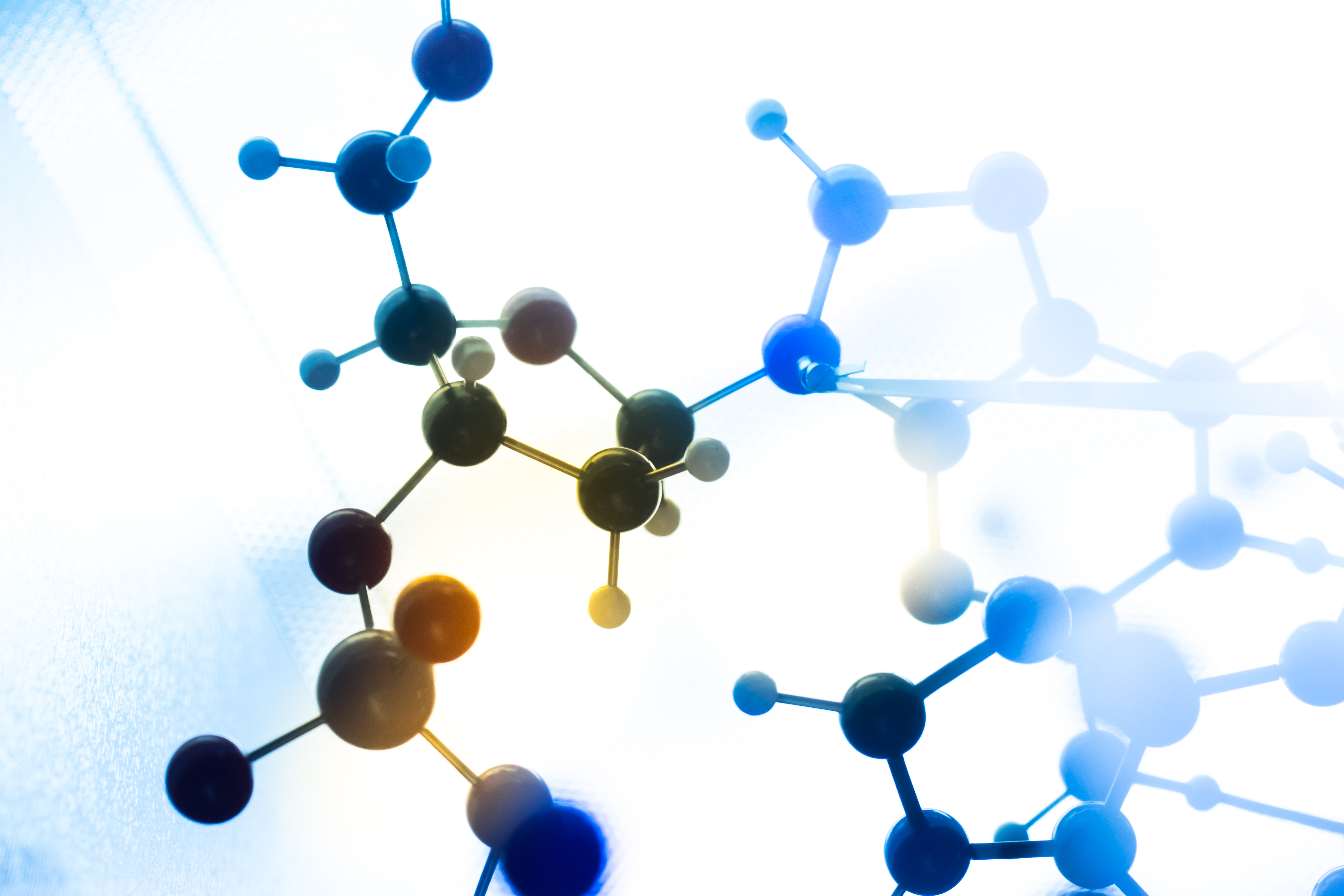 Molecule molecular DNA in a science lab test